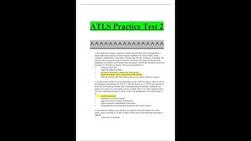 ATLS Practice Test 2 questions & answers  2022 latest