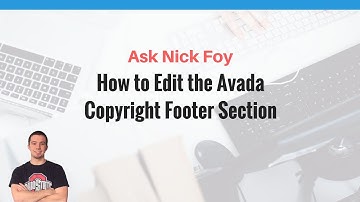 Avada Tutorial to Edit the Copyright Footer Section