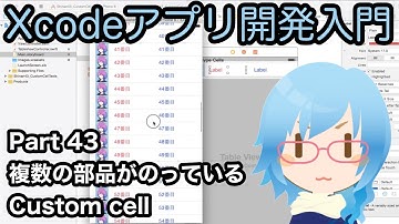 複数の部品が乗っているCustom cellの作り方（Xcodeアプリ開発入門 Part43）