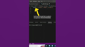 Turn a List into an Unchangeable Set #pythonprogramming