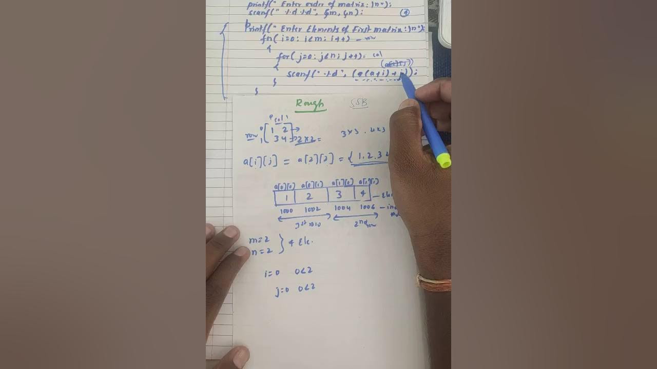 add two matrix using pointer and array - YouTube