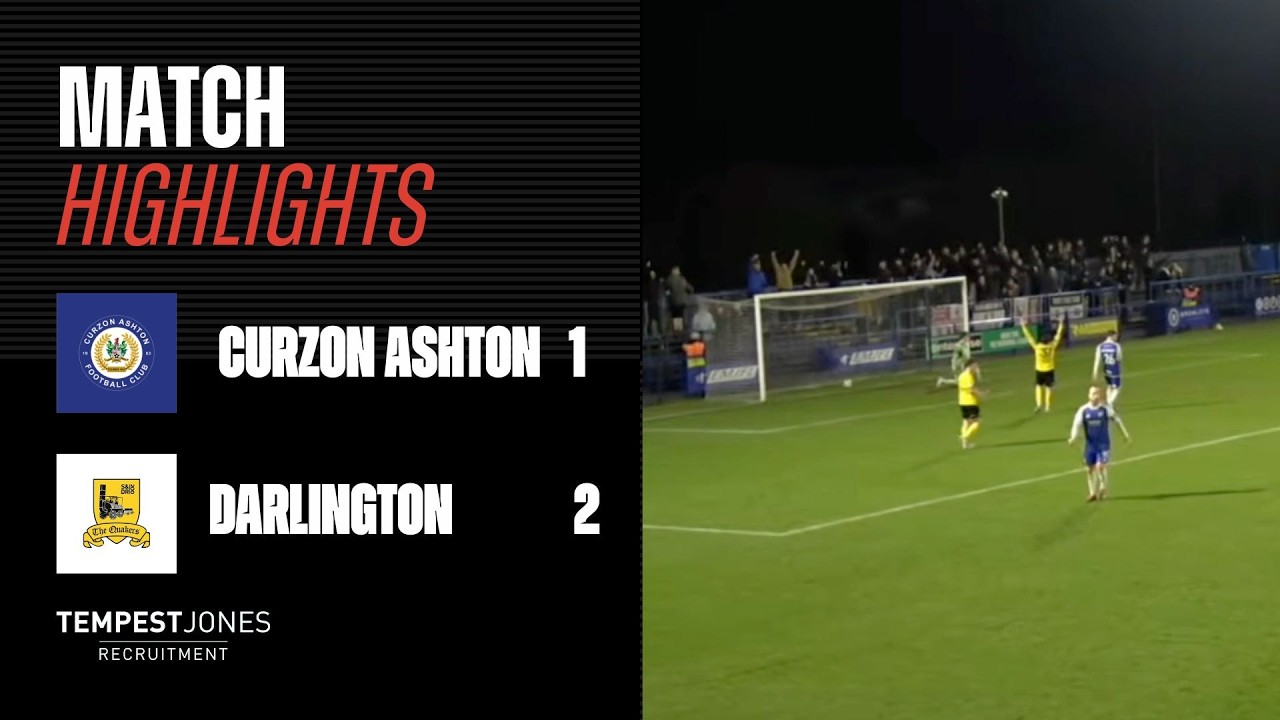 Highlights: Curzon Ashton 1-2 Darlington - National League North