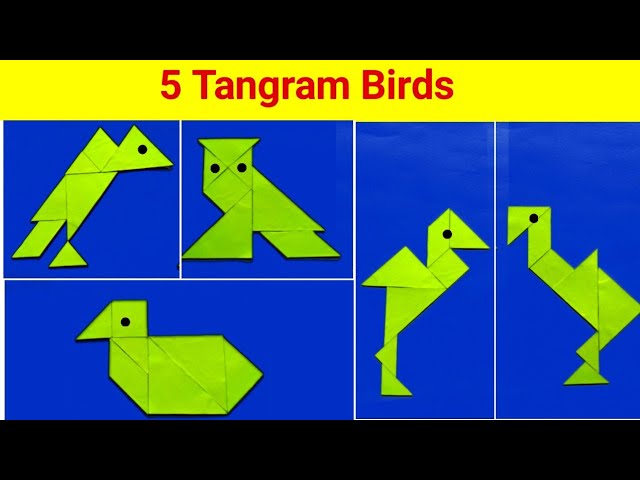 5 tangram birds | Tangram activity | Tangram birds | Tangram bird Puzzles -  YouTube