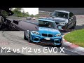 BMW M2 (Manual) vs BMW M2 (DKG) vs Evo X Nurburgring Nordschleife Touristenfahrten