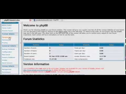How To Create Sections And Allocate Managers In PHPBB Forum- Tutorial 5