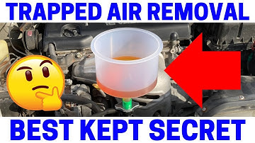 How To Easily Remove Trapped Air From A Car
