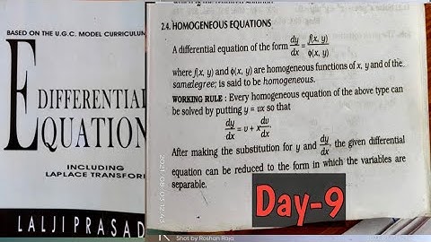 Differential equation lalji parsad B.sc /B.a homogeneous differential equations theory 🌕