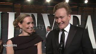 Conan O'Brien and his lovely wife at Vanity Fair
