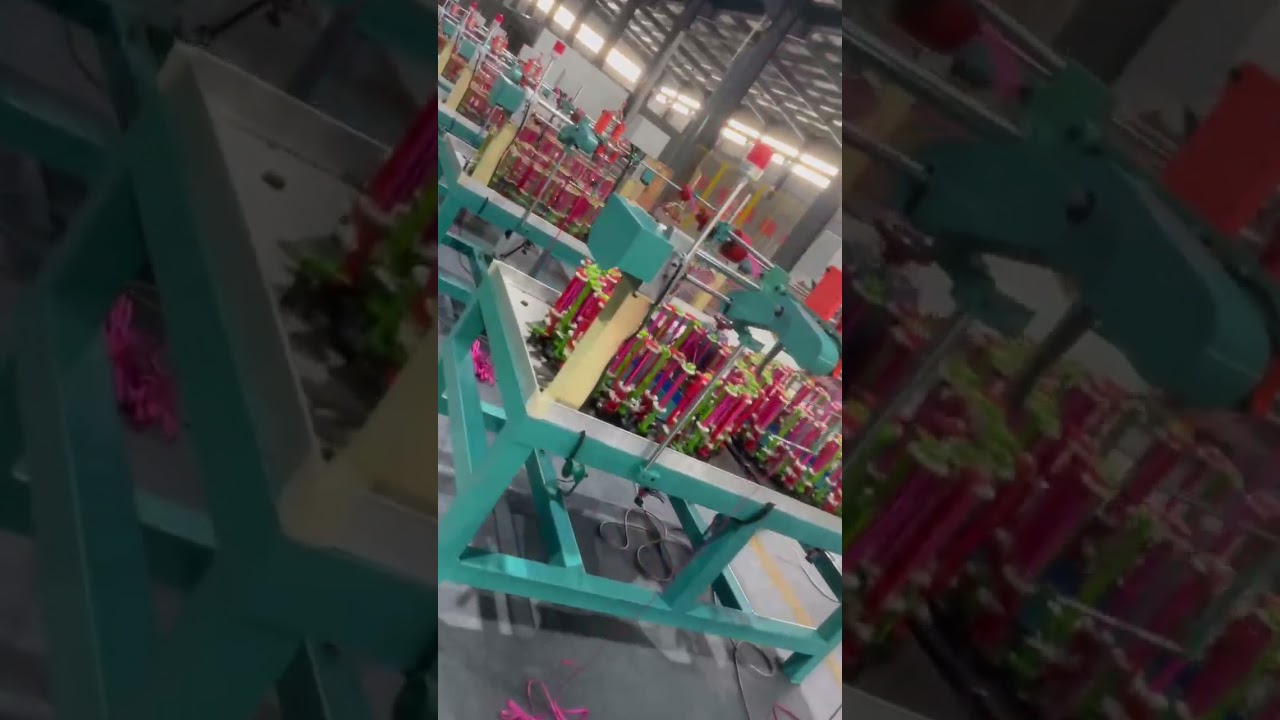 JIUBANG BRAIDING MACHINES EXPORTING  HIGH SPEED 90MODLE 48 SPINDLE DOUBLE DECKS BRAIDING MACHINE