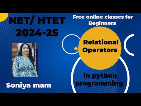 Relational Operators in Python language || Python programming - YouTube