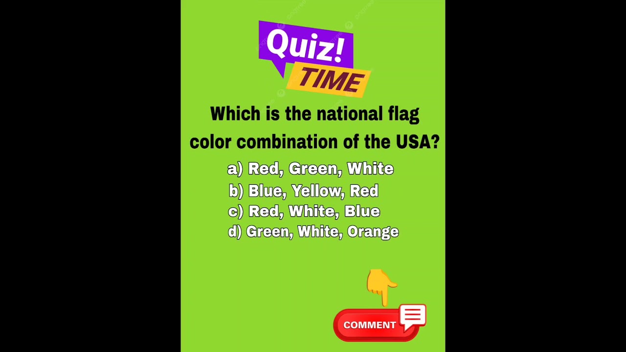 Which is the national flag color combination of the USA? 
