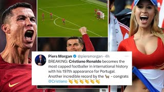 Jaw Dropping Reactions To Ronaldo Rocket Freekick Goal Portugal Vs Liechtenstein 4-0 Highlights