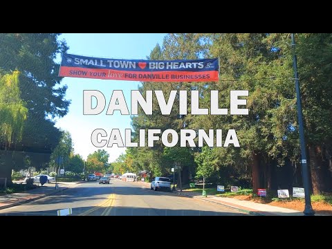 Danville, CA - Driving Downtown 4K