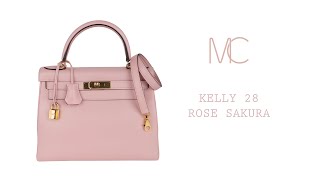 Hermès Kelly 28 Swift Rose Dragee