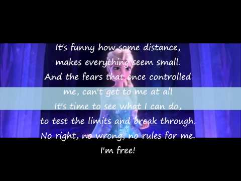 Let It Go Disney S Frozen IDINA MENZEL Lyrics