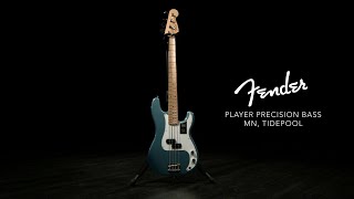 Fender Player Precision Bass MN, Tidepool | Gear4music demo