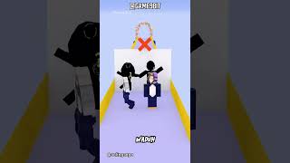 KETIKA GUGU GAGA IKUT TANTANGAN TEMBOK POSE 🤔⁉️#minecraft #roblox #shorts 