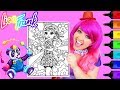 Coloring Lisa Frank Hippie Girl Rainbow Coloring Page Prismacolor Markers | KiMMi THE CLOWN