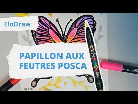 Review and #tutorial of the brush tip #Posca by EloDraw