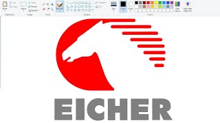 Cómo dibujar el logotipo de EICHER usando Microsoft Paint | Dibujo de logotipos famosos. screenshot 3