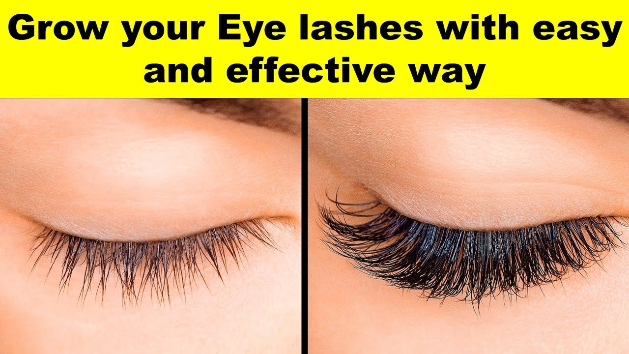 How to grow eyelashes longer and thicker at home naturally/Long