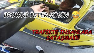 TRAFİKTE İNSANLARA BROWNİ VERMEK! | Motovlog