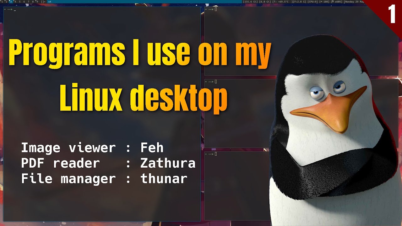 Programs I use on my Linux desktop - Part 1 [Arabic] - YouTube