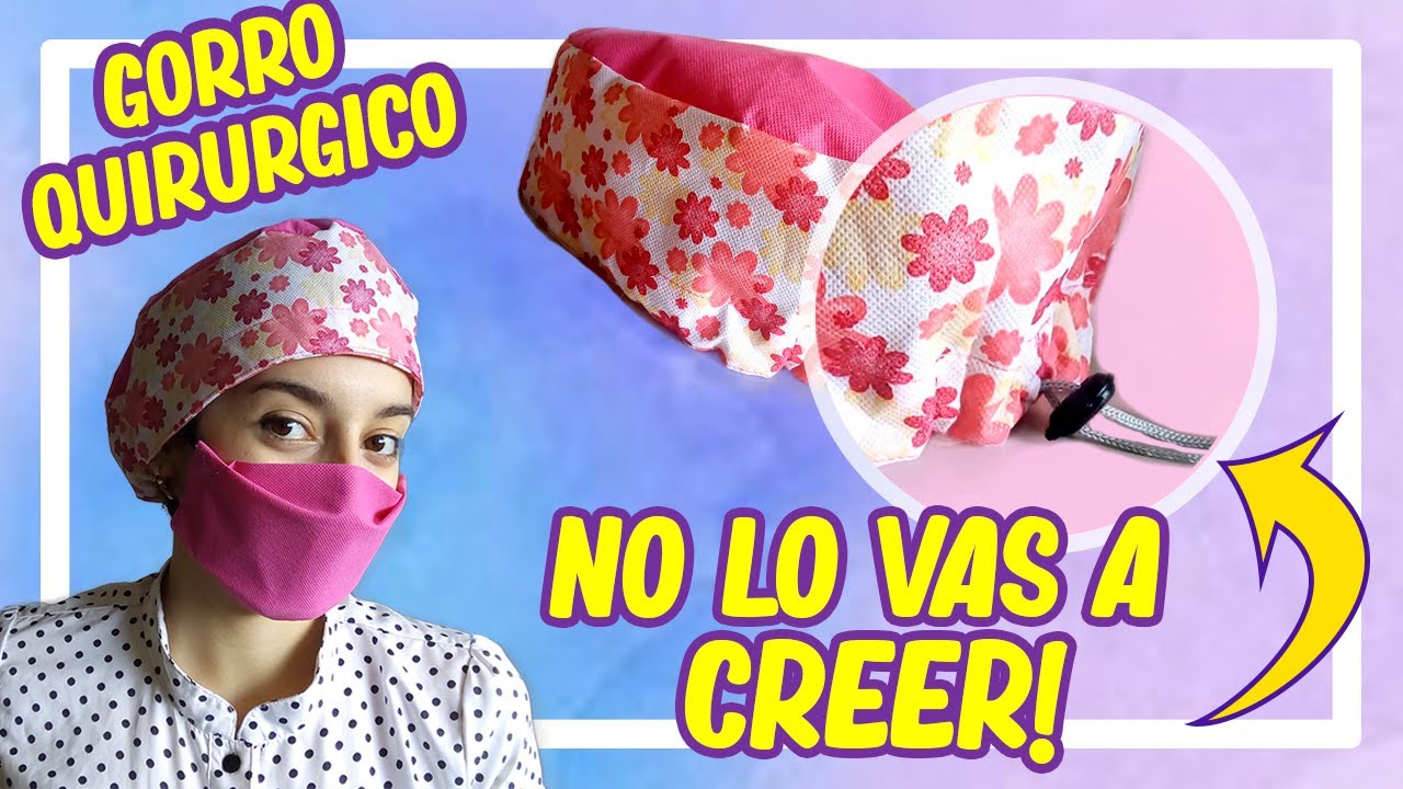 COMO HACER GORRO SANITARIO /GORRO QUIRÚRGICO AJUSTABLE PARA HOMBRES Y MUJERES! -PATRÓN GRATIS