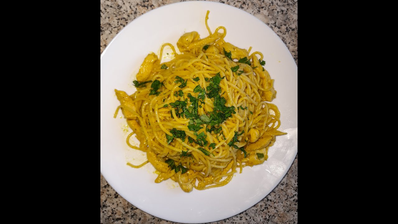 spaghetti poulets sauce blanche YouTube