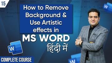 How to Remove Background in MS Word | How to Apply Artistic Effects in Word | #mswordcourse