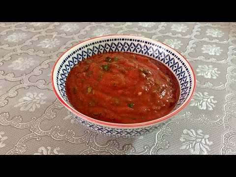 Tomatdan çox dadlı sousun hazırlanması