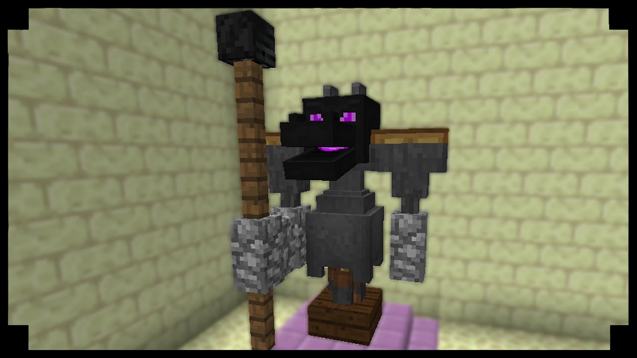 Minecraft: How to make an Enderdragon Knight Statue! (1.9 ...
 Minecraft Dragon Egg Statue
