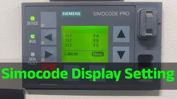 Simocode Display Settings
