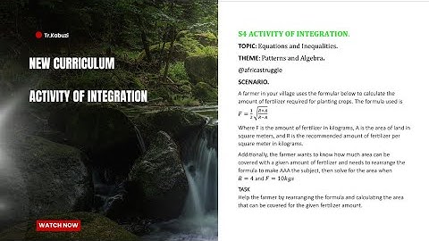 S4 Activity Of Integration solution topic 2..........@#africastruggle