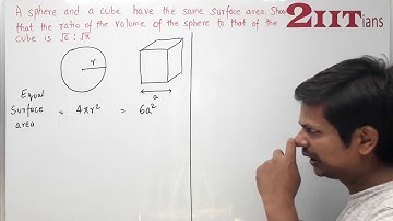 MENSURATION Exercise 17.3 Q9 Class X ICSE | IIT JEE A sphere and a cube have the same surface