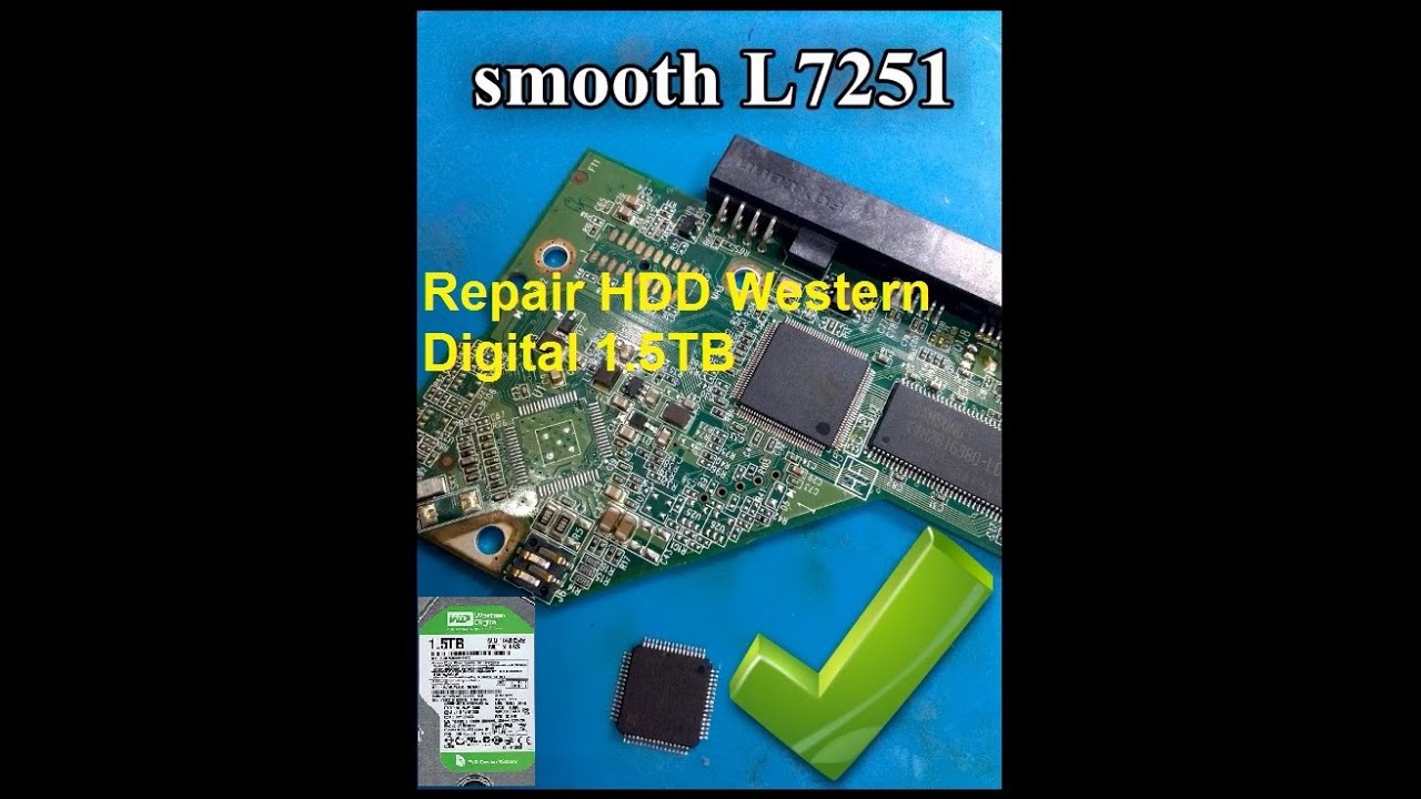 HDD Repair - Western Digital 1.5TB - IC smooth L7251 إصلاح القرص الصلب ...