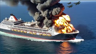 Today, the largest US cruise ship carrying 3,000 elite troops was destroyed by Iran and the Houthis.