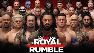 wwe 2k24  - 30 man royal rumble match! (ps5)