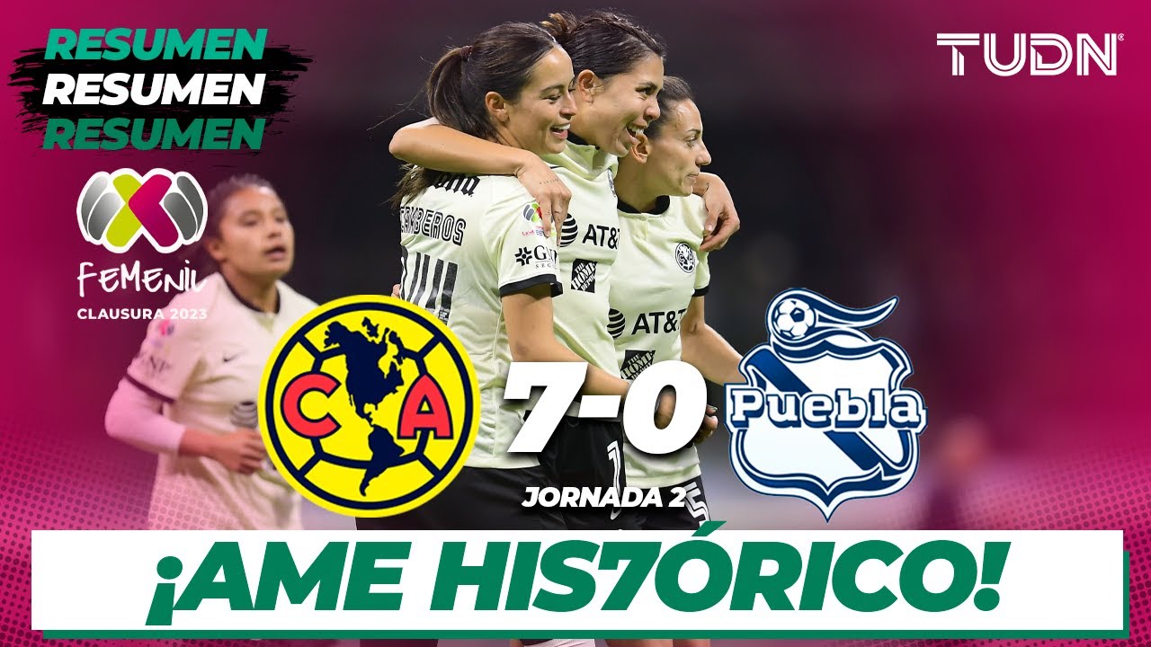 Resumen y goles | América 7-0 Puebla | Liga Mx Femenil-CL2023 J2 | TUDN