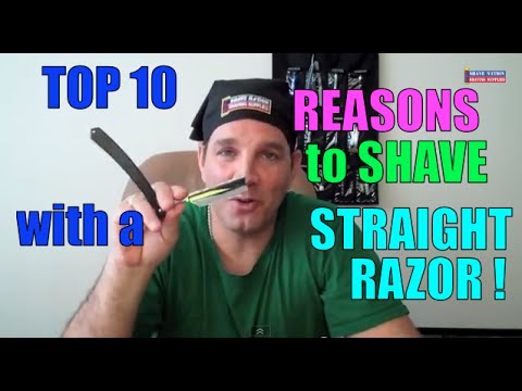 Top 10 Reasons to Shave w/ a Straight Razor. Brush, Cream, Hone, Sharpen. "Green" Shaving Geofatboy