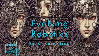 Evolving Robotics 4K - An AI Animation with Stable Diffusion 1 Hour Loop