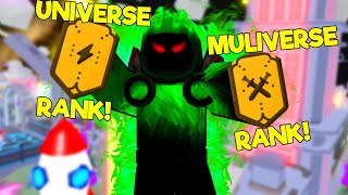 *UNLOCKING* The Universe Ruler AND The Multiverse Ranks... (Roblox Super Power Fighting Simulator)