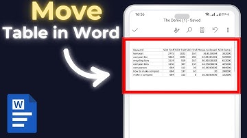 How To Move Table In Word Mobile