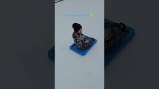 sledding during the January '26 Ice Storm in Greenville SC. #Icestorm2026 #Greenville #ice #sled