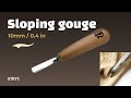 Stunning Flat-Relief Carving with STRYI 25mm Sloping Gouge! #WoodCarving #ASMR