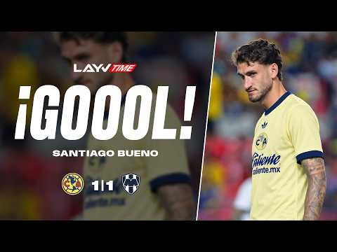 SANTIAGO BUENO GOAL! | Equalizer at the end of the first half | América 1 - 1 Monterrey | Layvtime