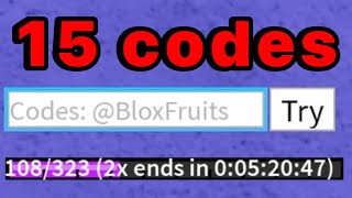 ALL 15 DOUBLE xp codes in 45 SECONDS.. (Blox Fruits)