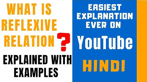 Reflexive Relation Explained With Examples ll Discrete Mathematics ll Easiest Explanation  in Hindi