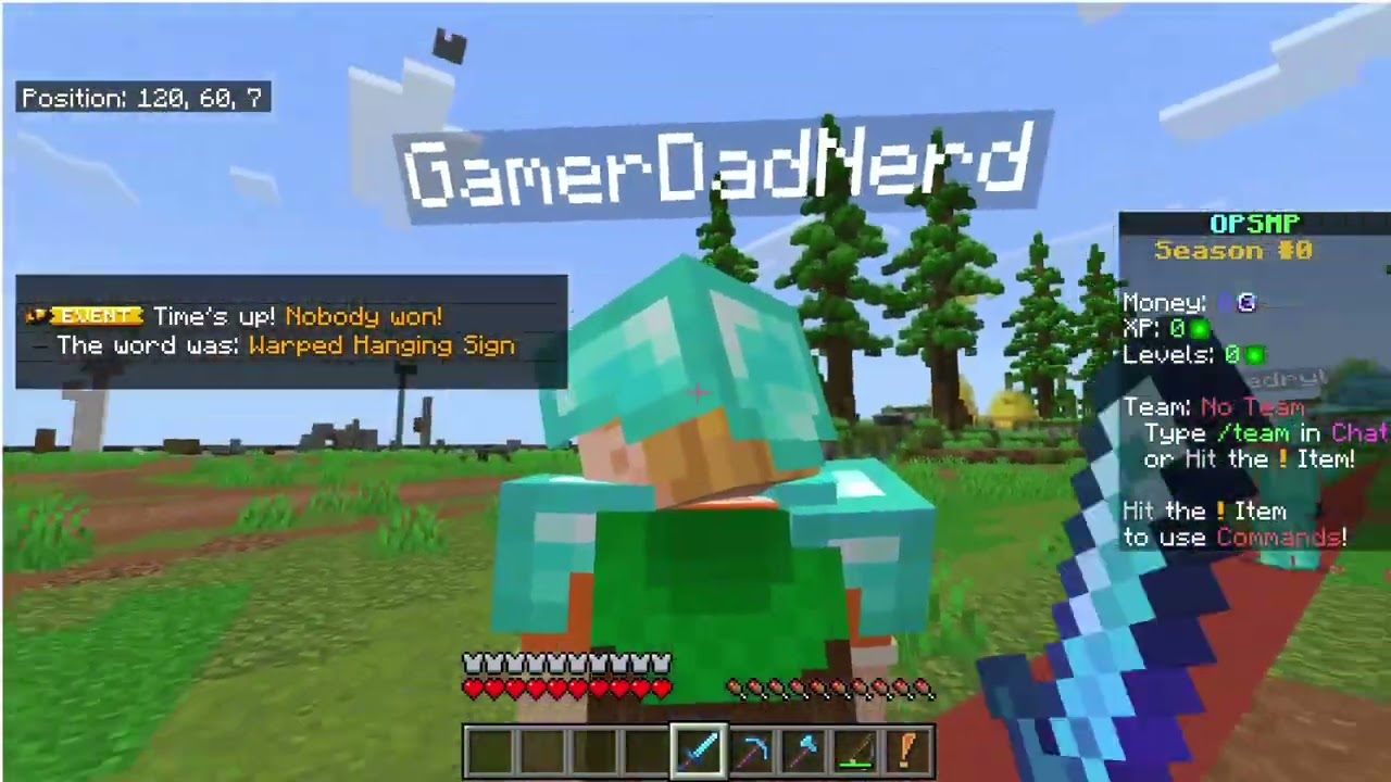 Playing enchanted smp in Minecraft 