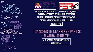 SPS 606: Transfer of Learning (Part 3)